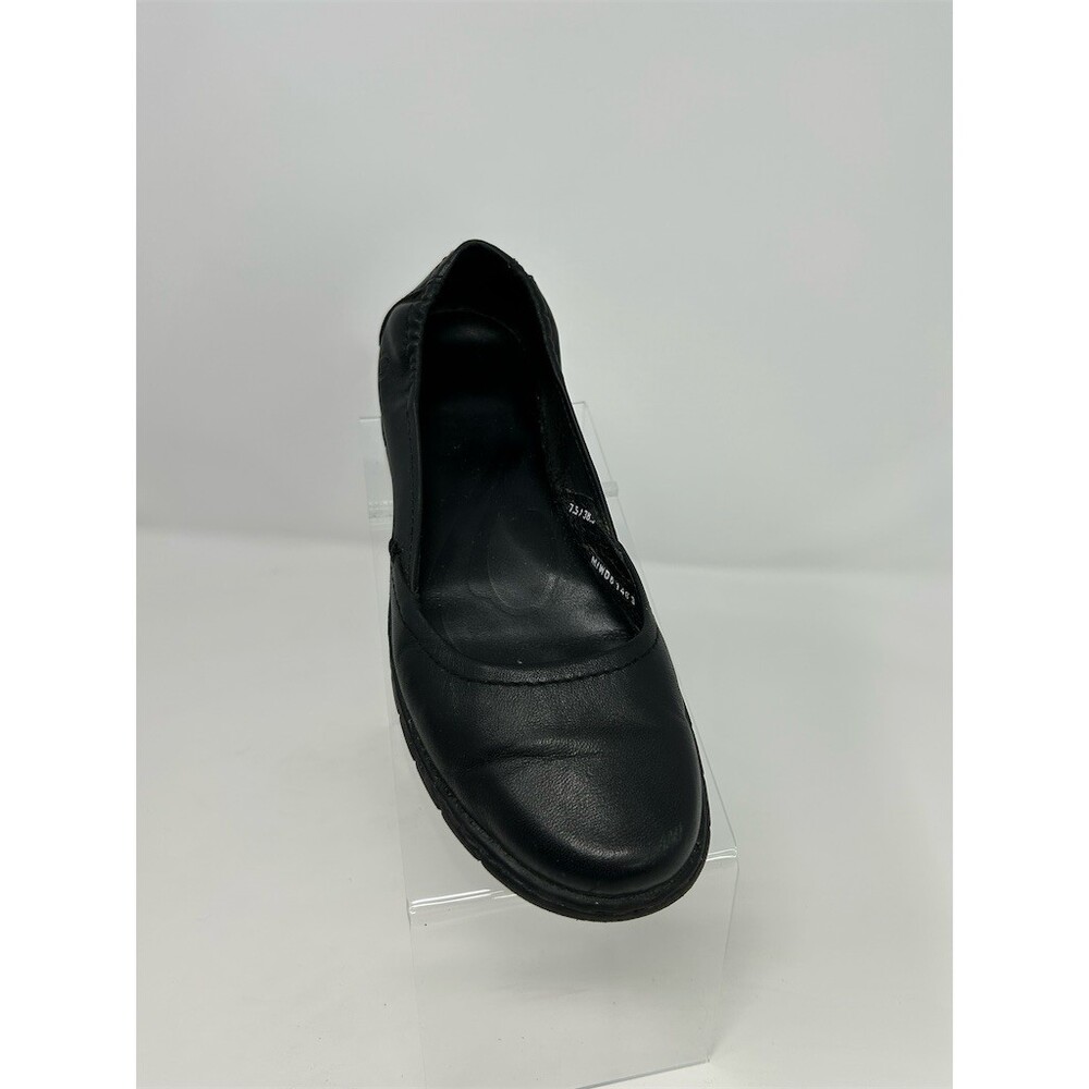 Born Black Leather Slip-On Round Toe Casual Ballet Flats Womens Size 7.5 - Picture 3 of 13